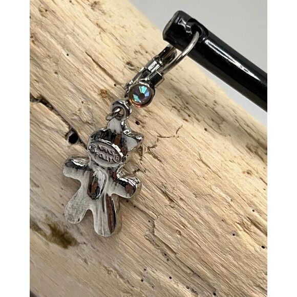 Kirks Folly Gingerbread Jingle Girls Lever Back Earrings Silver - Picture 4 of 6